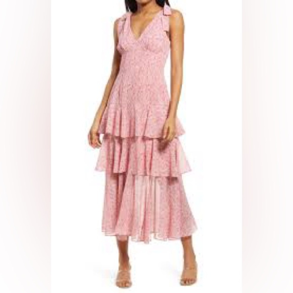 WAYF Hampton Sleeveless Tiered Dress M